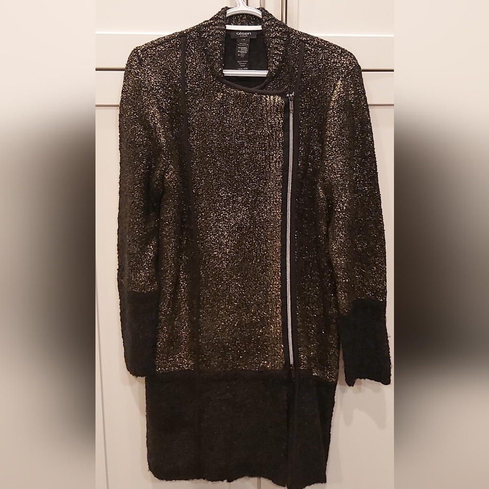 Olson flattering knit sweater coat